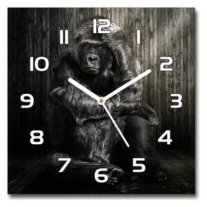 Skleněné nástěnné hodiny čtverec Gorila pl_zsk_30x30_f_110163639