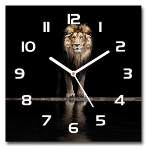 Skleněné hodiny čtverec Portrét lva pl_zsk_30x30_f_118199528