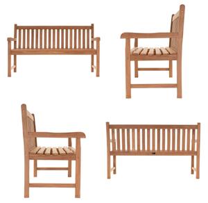 Zahradní lavice DIVERO 3-místná masiv, 150 cm