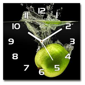 Skleněné hodiny čtverec Zelená jablka pl_zsk_30x30_f_122126544