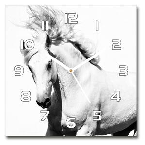 Skleněné hodiny čtverec Bílý kůň pl_zsk_30x30_f_14270832