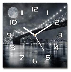 Skleněné hodiny čtverec Brooklynský most pl_zsk_30x30_f_15676398