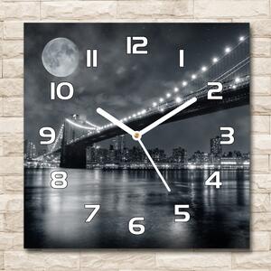 Skleněné hodiny čtverec Brooklynský most pl_zsk_30x30_f_15676398
