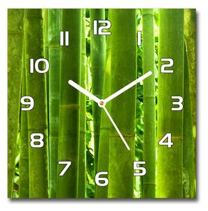 Skleněné nástěnné hodiny čtverec Bambus pl_zsk_30x30_f_17587007