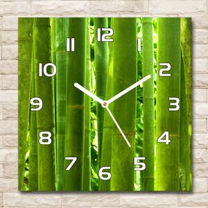 Skleněné nástěnné hodiny čtverec Bambus pl_zsk_30x30_f_17587007