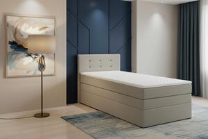 POSTEL BOXSPRING, 90/200 cm, béžová MID.YOU - Postele s úložným prostorem, Online Only