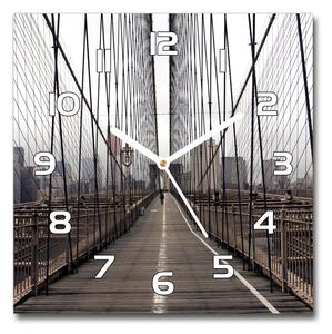 Skleněné hodiny čtverec Brooklynský most pl_zsk_30x30_f_24812504