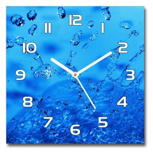 Skleněné hodiny na stěnu Kapky vody pl_zsk_30x30_f_336634