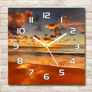 Skleněné hodiny čtverec Australská pláž pl_zsk_30x30_f_40275478