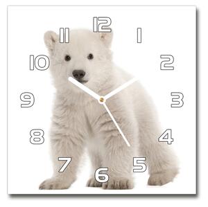 Skleněné hodiny čtverec Polární medvídek pl_zsk_30x30_f_42045391