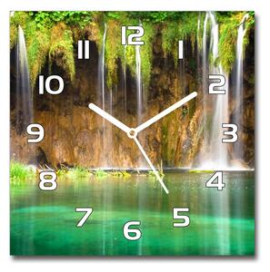 Skleněné hodiny čtverec Plitvická jezera pl_zsk_30x30_f_47053009