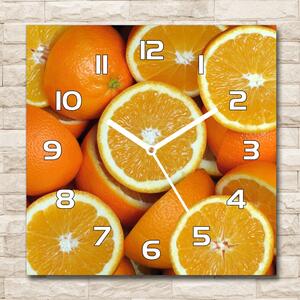 Skleněné hodiny čtverec Půlky pomerančů pl_zsk_30x30_f_49786536