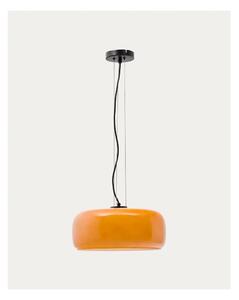 Oranžové LED závěsné svítidlo se skleněným stínidlem ø 38 cm Reig – Kave Home 4