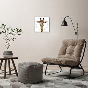 Skleněné nástěnné hodiny čtverec Žirafa pl_zsk_30x30_f_53003309