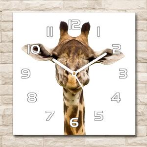 Skleněné nástěnné hodiny čtverec Žirafa pl_zsk_30x30_f_53003309