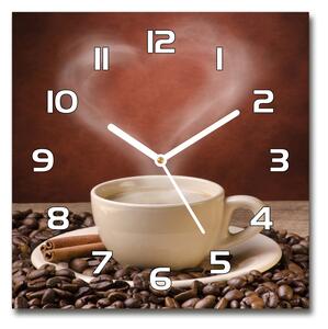 Skleněné hodiny na stěnu Aromatická káva pl_zsk_30x30_f_54277714