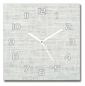 Skleněné hodiny čtverec Lněné bílé plátno pl_zsk_30x30_f_53512774