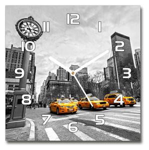 Skleněné hodiny čtverec Taxi New York pl_zsk_30x30_f_58379614