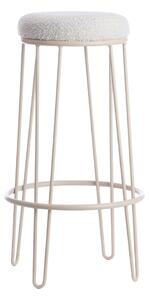 Krémová čalouněná barová stolička (výška sedáku 73 cm) Alice – Light & Living