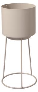 Livarno® Květináč s kovovým stojanem, 14 cm (béžová) (100407391002)