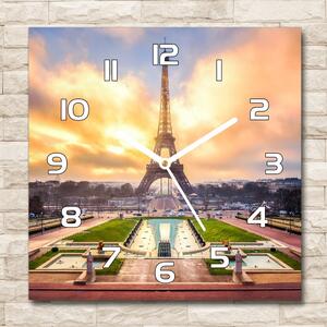 Skleněné hodiny čtverec Eiffelova věž Paříž pl_zsk_30x30_f_61738045