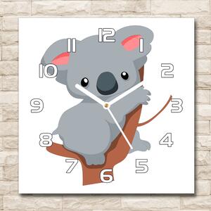 Skleněné hodiny čtverec Koala na stromě pl_zsk_30x30_f_66617317