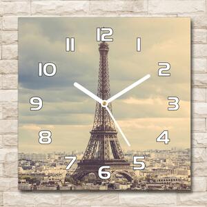 Skleněné hodiny čtverec Eiffelova věž Paříž pl_zsk_30x30_f_67211214