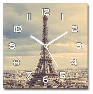 Skleněné hodiny čtverec Eiffelova věž Paříž pl_zsk_30x30_f_67211214