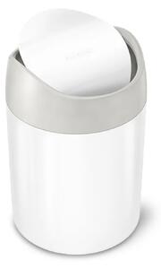 Simplehuman Mini odpadkový koš na stůl, 1,5 l, bílá ocel, CW2079