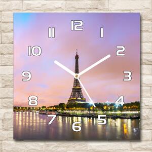 Skleněné hodiny čtverec Eiffelova věž Paříž pl_zsk_30x30_f_73567490