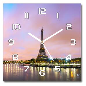 Skleněné hodiny čtverec Eiffelova věž Paříž pl_zsk_30x30_f_73567490
