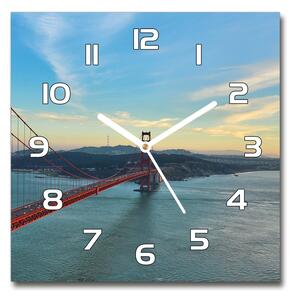 Skleněné hodiny čtverec Most San Francisco pl_zsk_30x30_f_73939513