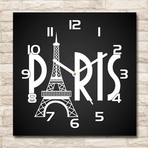 Skleněné nástěnné hodiny čtverec Paříž pl_zsk_30x30_f_75318545