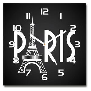 Skleněné nástěnné hodiny čtverec Paříž pl_zsk_30x30_f_75318545