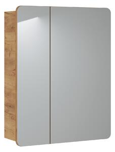 Comad Zrcadlová skříňka bez osvětlení Aruba White 60 dub zlatý craft