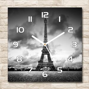 Skleněné hodiny čtverec Eiffelova věž Paříž pl_zsk_30x30_f_76327213