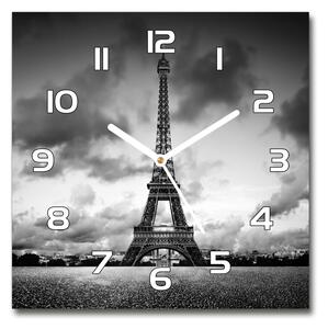 Skleněné hodiny čtverec Eiffelova věž Paříž pl_zsk_30x30_f_76327213