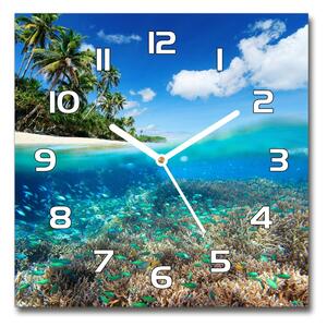 Skleněné hodiny na stěnu Korálový útes pl_zsk_30x30_f_78236057