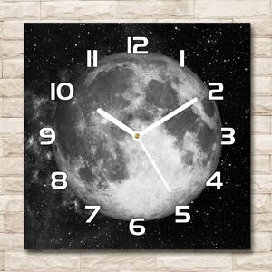 Skleněné nástěnné hodiny čtverec Měsíc pl_zsk_30x30_f_79513509