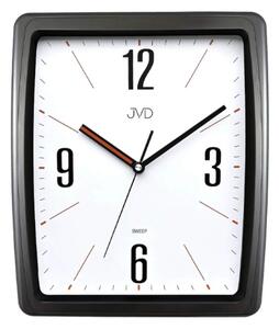 JVD Nástěnné tiché netikající antracitové hodiny JVD HX2496.2 (hodiny s plynulým tichým chodem)