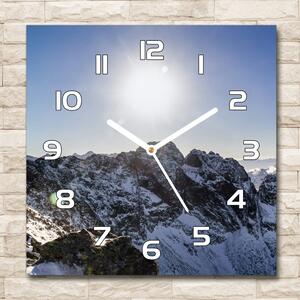 Skleněné hodiny na stěnu Zima v Tatrách pl_zsk_30x30_f_80482542