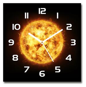 Skleněné nástěnné hodiny čtverec Slunce pl_zsk_30x30_f_80685077