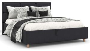 Čalouněná postel Aurora Frame Standard, Plastic, Queens Dark Grey, 180x200 cm