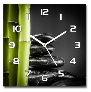 Skleněné nástěnné hodiny čtverec Bambus pl_zsk_30x30_f_83111645