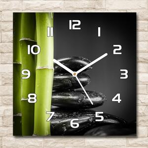 Skleněné nástěnné hodiny čtverec Bambus pl_zsk_30x30_f_83111645
