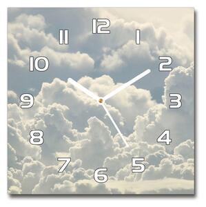 Skleněné nástěnné hodiny čtverec Oblaka pl_zsk_30x30_f_83322536
