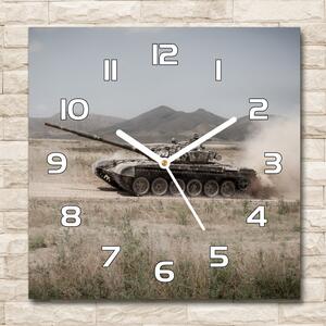 Skleněné hodiny čtverec Tank na poušti pl_zsk_30x30_f_85502732