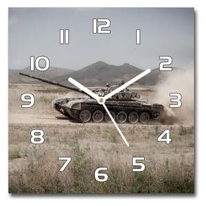 Skleněné hodiny čtverec Tank na poušti pl_zsk_30x30_f_85502732
