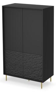 Halmar Skříň BULLET S-1 černý/zlatý