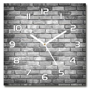 Skleněné hodiny na stěnu Zděná zeď pl_zsk_30x30_f_86757809